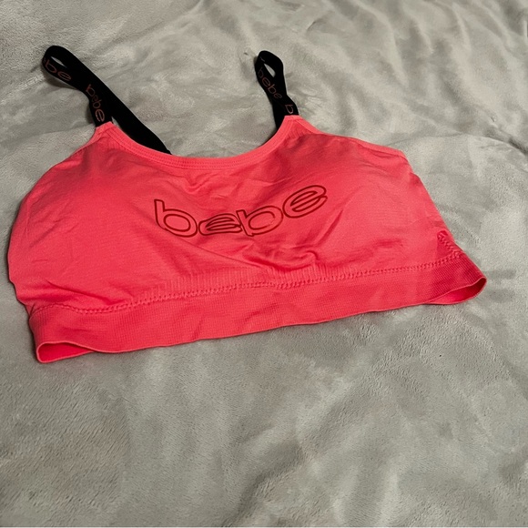 bebe Vibrant Pink Sports Bra - Picture 2 of 4